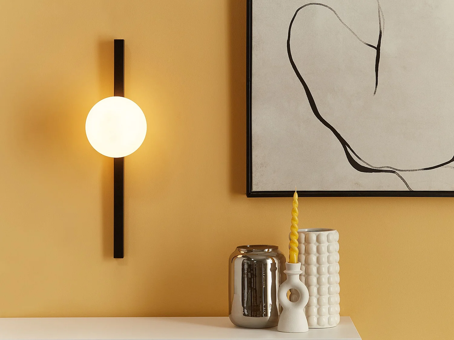 Lámpara de pared ISABELLA Metal Negro