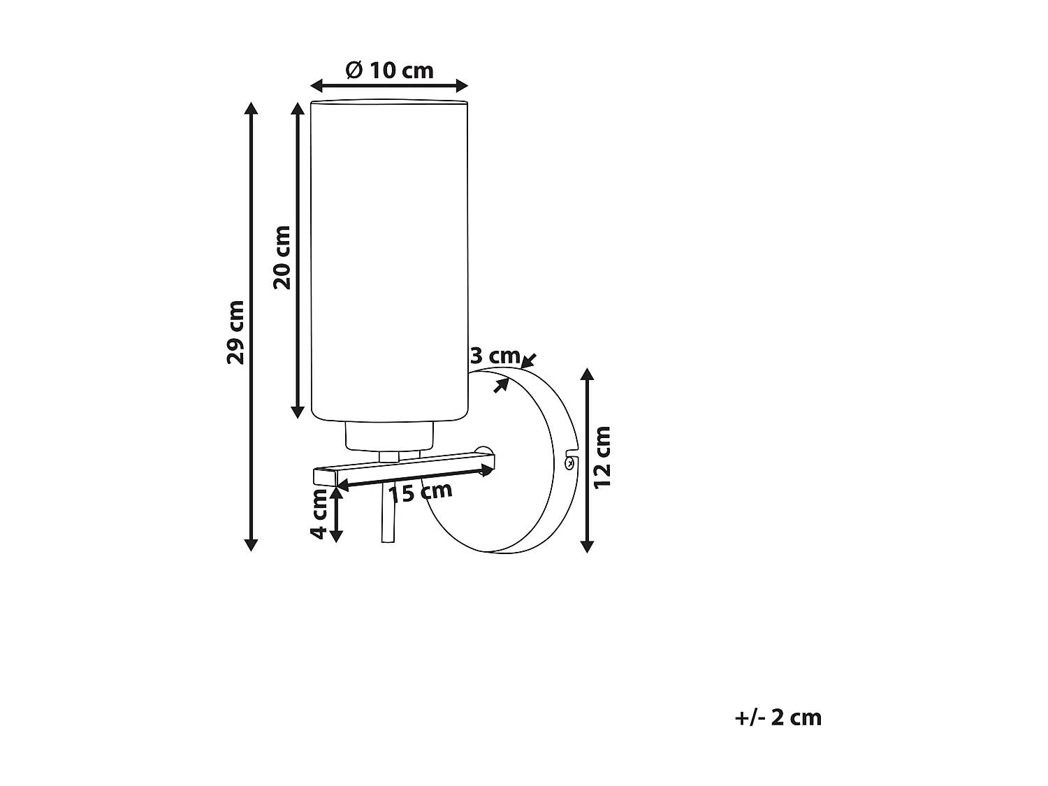 Lampe murale PURIRI Métal Noir