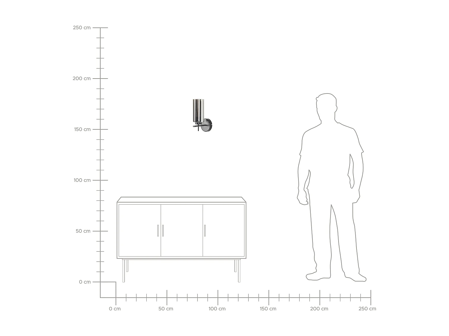 Lampe murale PURIRI Métal Noir