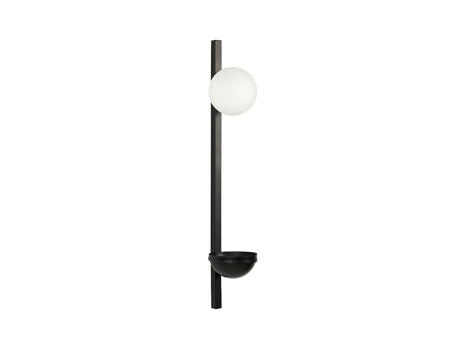 Lampe murale ISABELLA Avec pot de fleurs Métal Noir