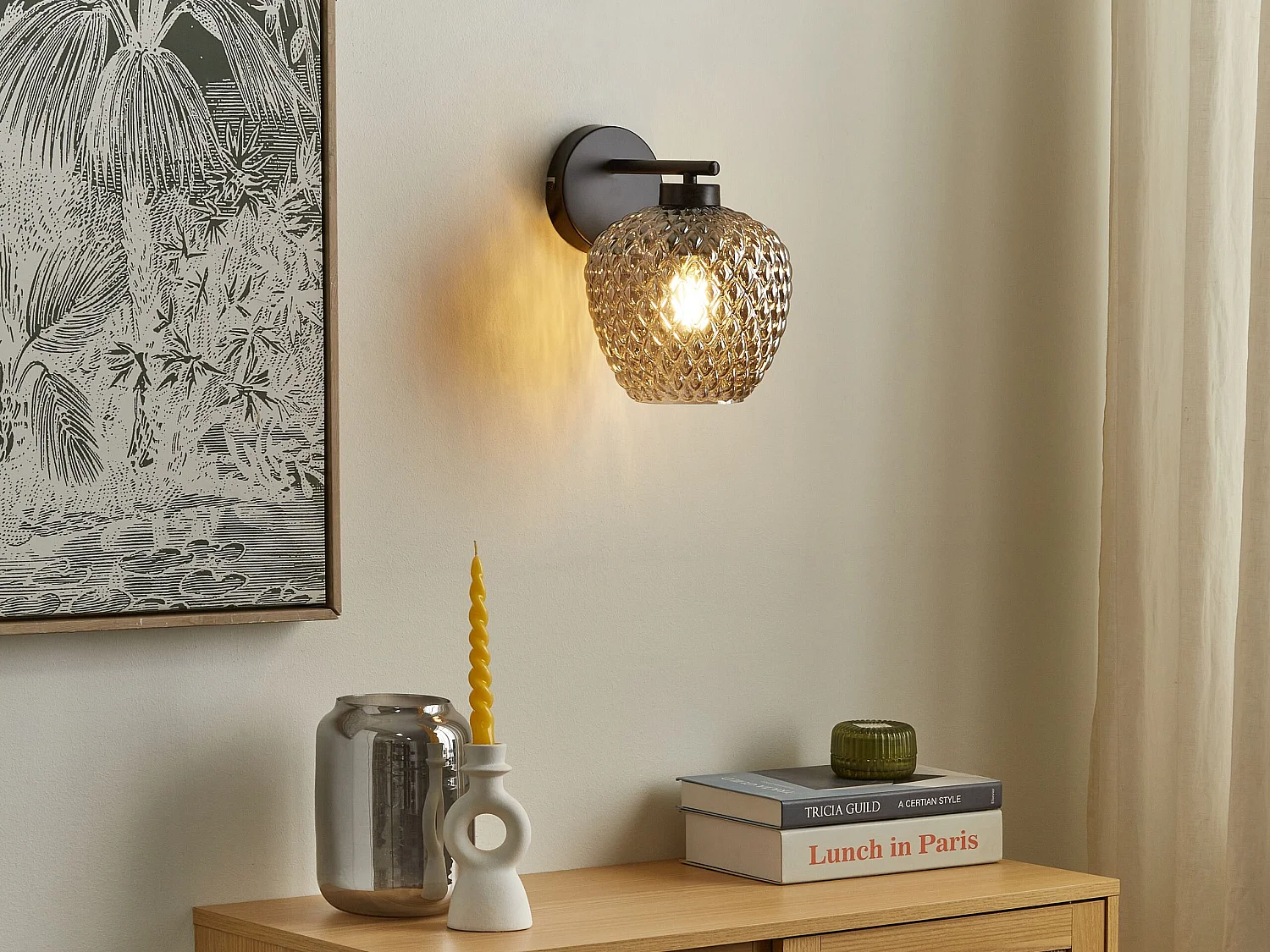 Wandlampe SHERRY Metall Grau