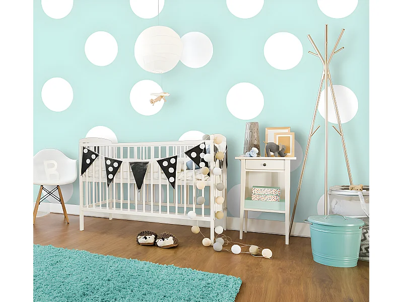 Papier Peint "Sky Blue Dots" 245 x 350 cm