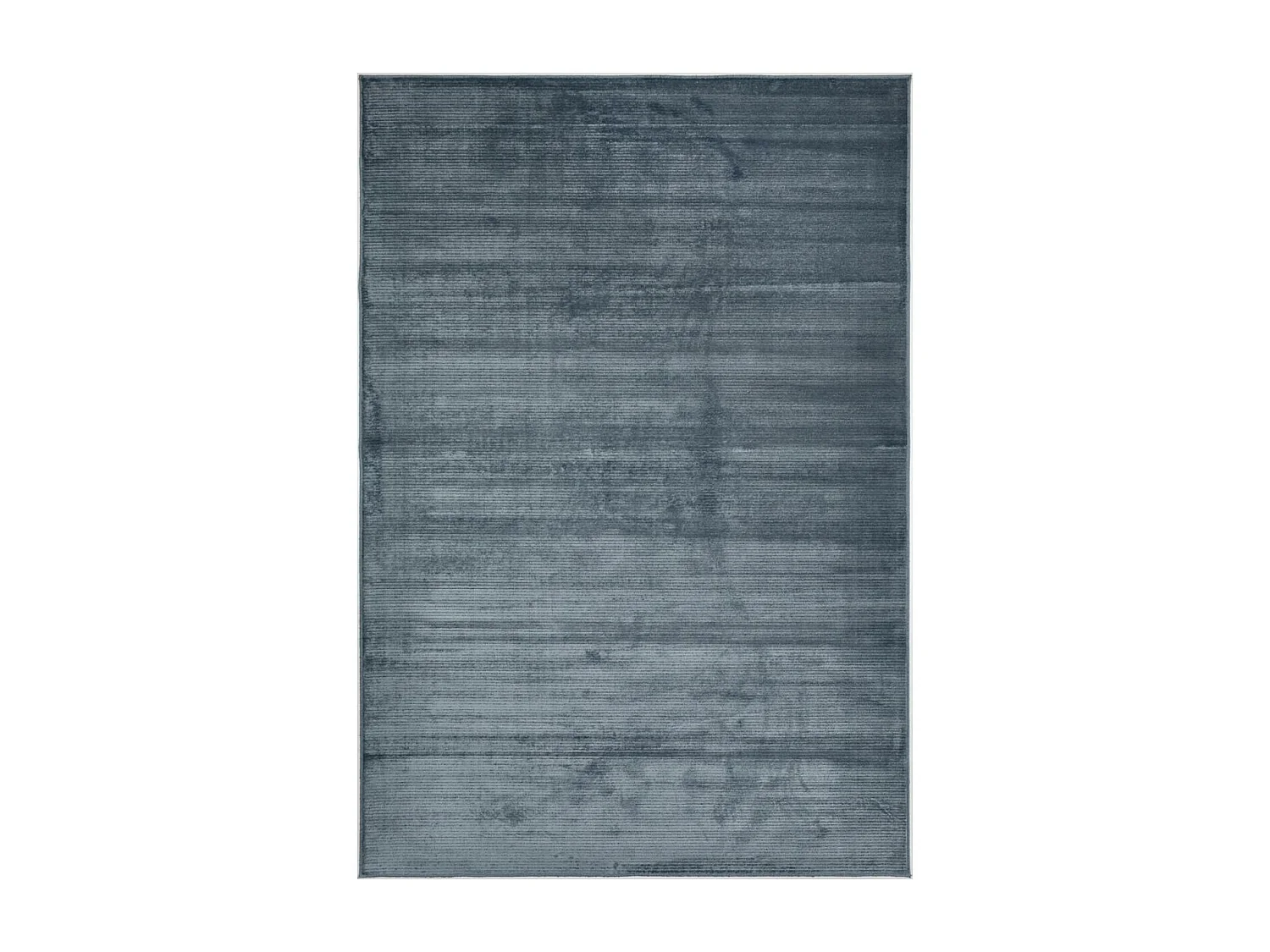 tapis chambre 80x150 tissé en laine bleu et gris rectangle tapis uni NILAN