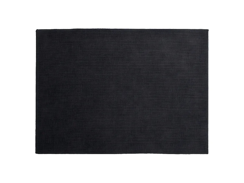 Tovaglietta in tessuto di poliestere grigio ardesia.