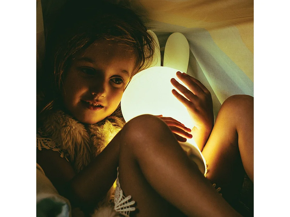 Luz Nocturna Miffy Blanco Mr Maria Luz Suave 6 Niveles Recargable USB 14x20x21cm