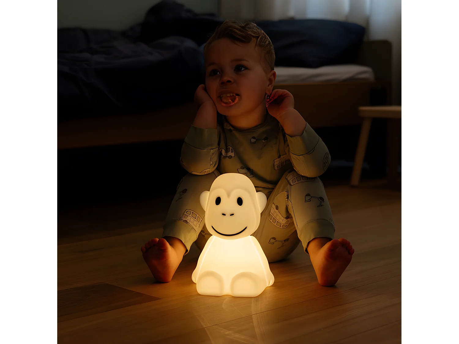 Veilleuse First light Singe Blanc  Mr Maria