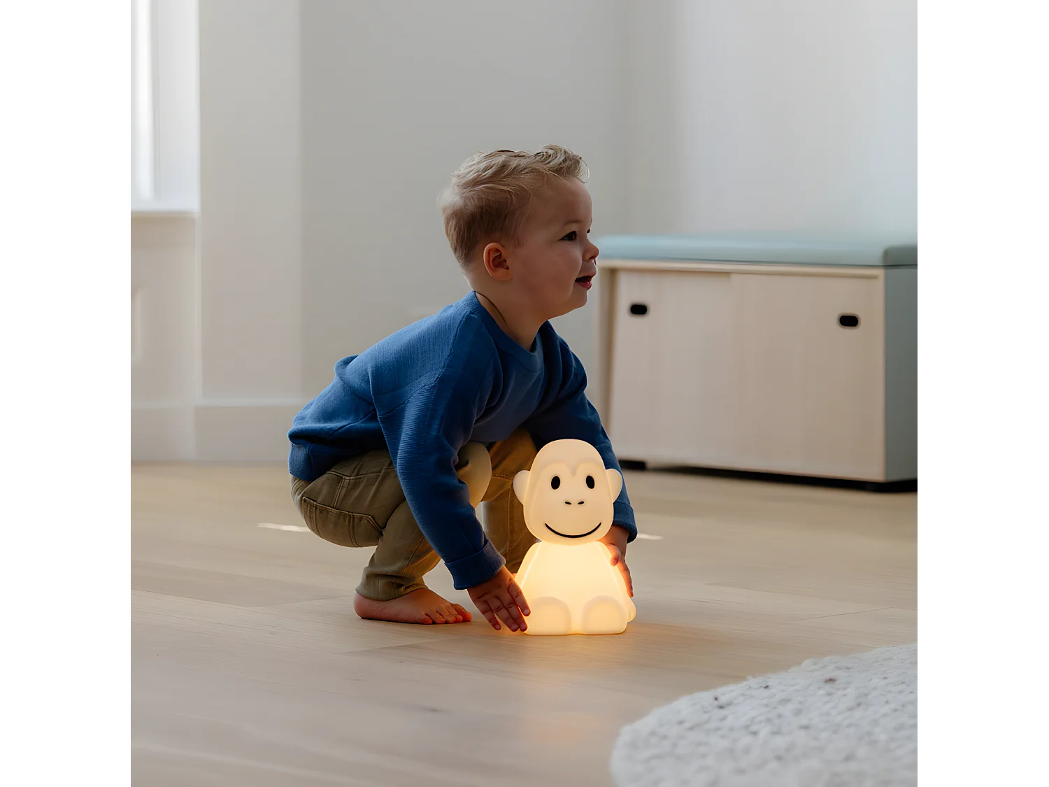 Veilleuse First light Singe Blanc  Mr Maria