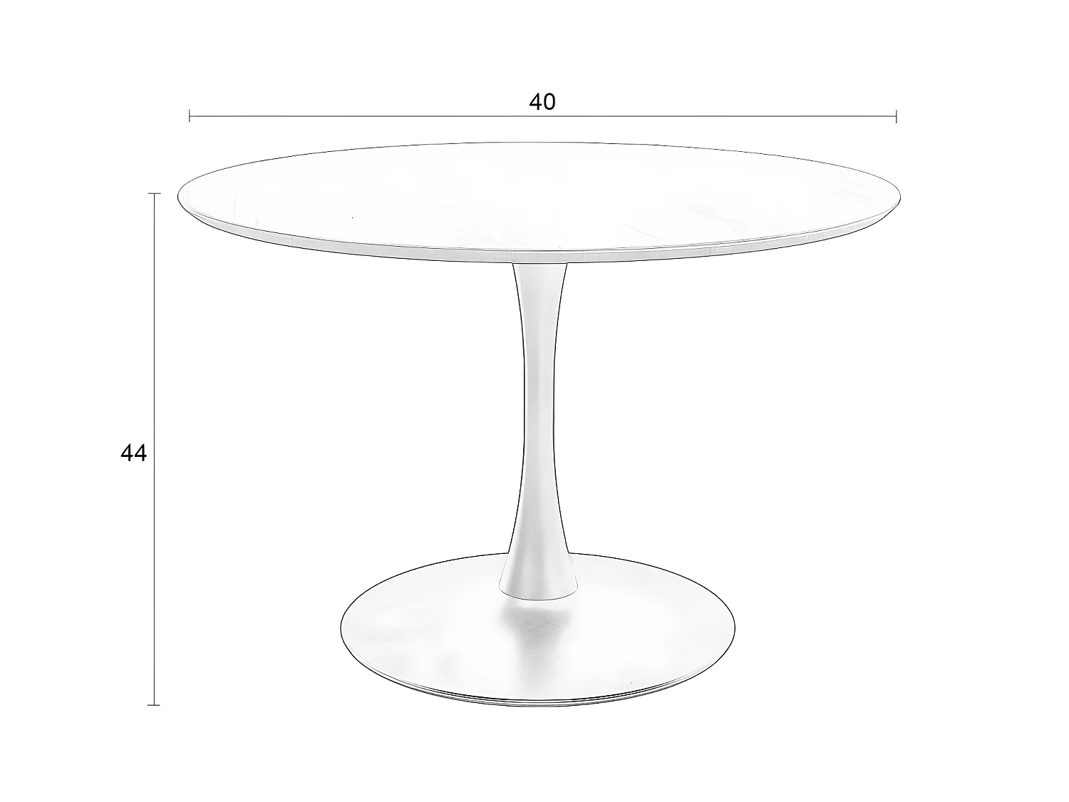 Raku - Table à manger 4 personnes ronde en bois et métal - Bois clair