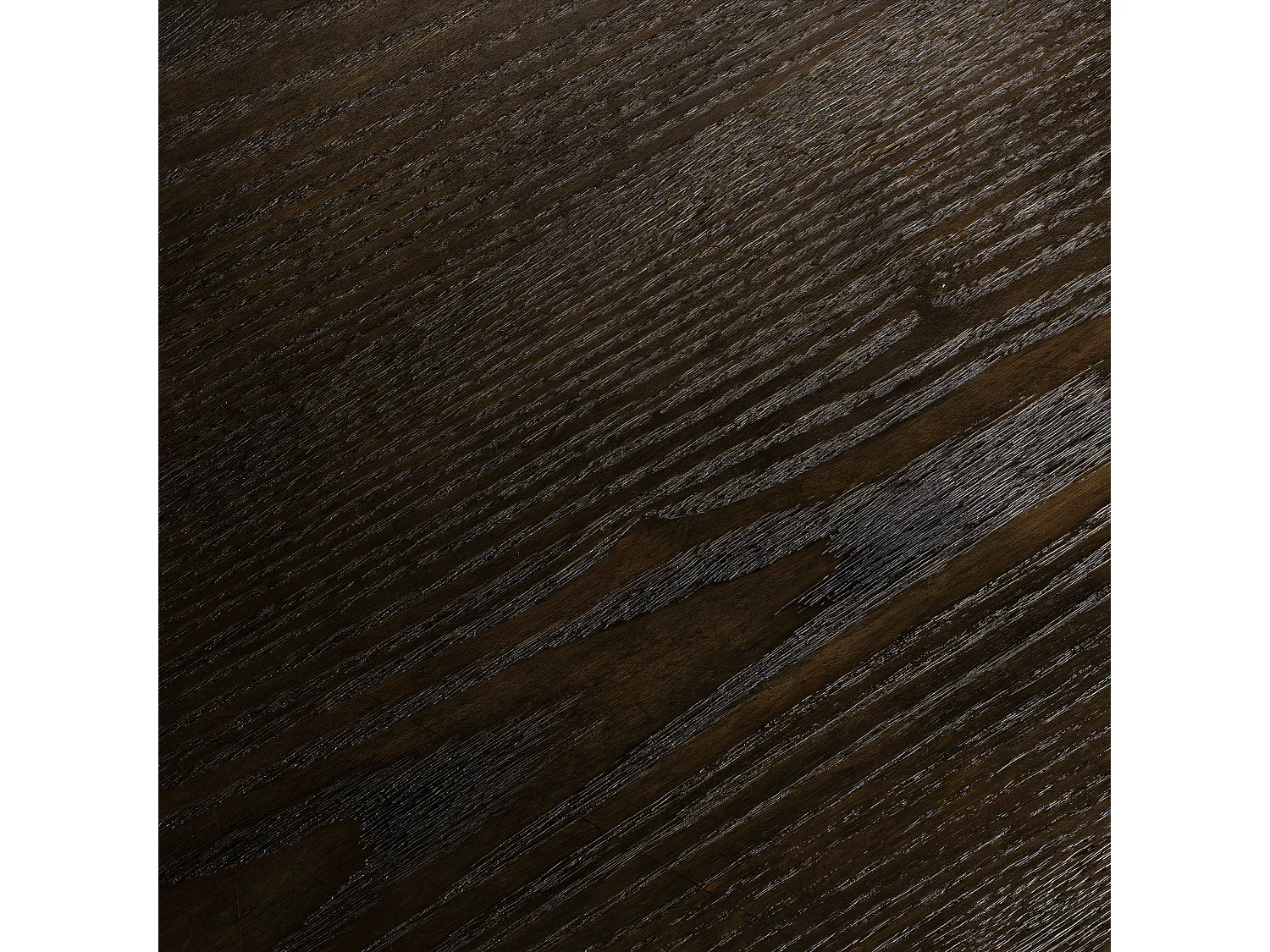 Raku - Table à manger 4 personnes ronde en bois et métal - Bois foncé