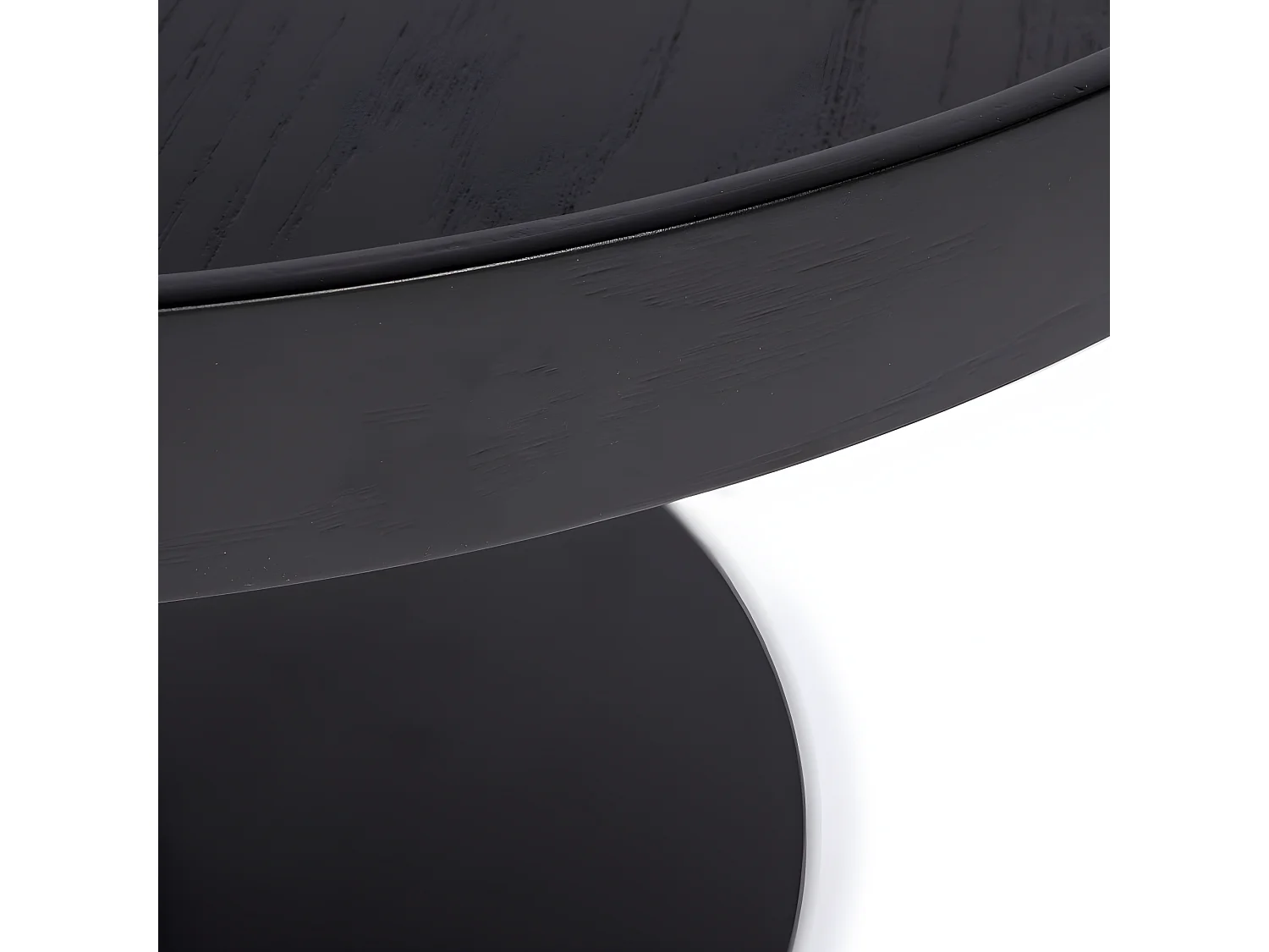 Yuri - Table d'appoint ronde en bois et métal ø56cm - Noir