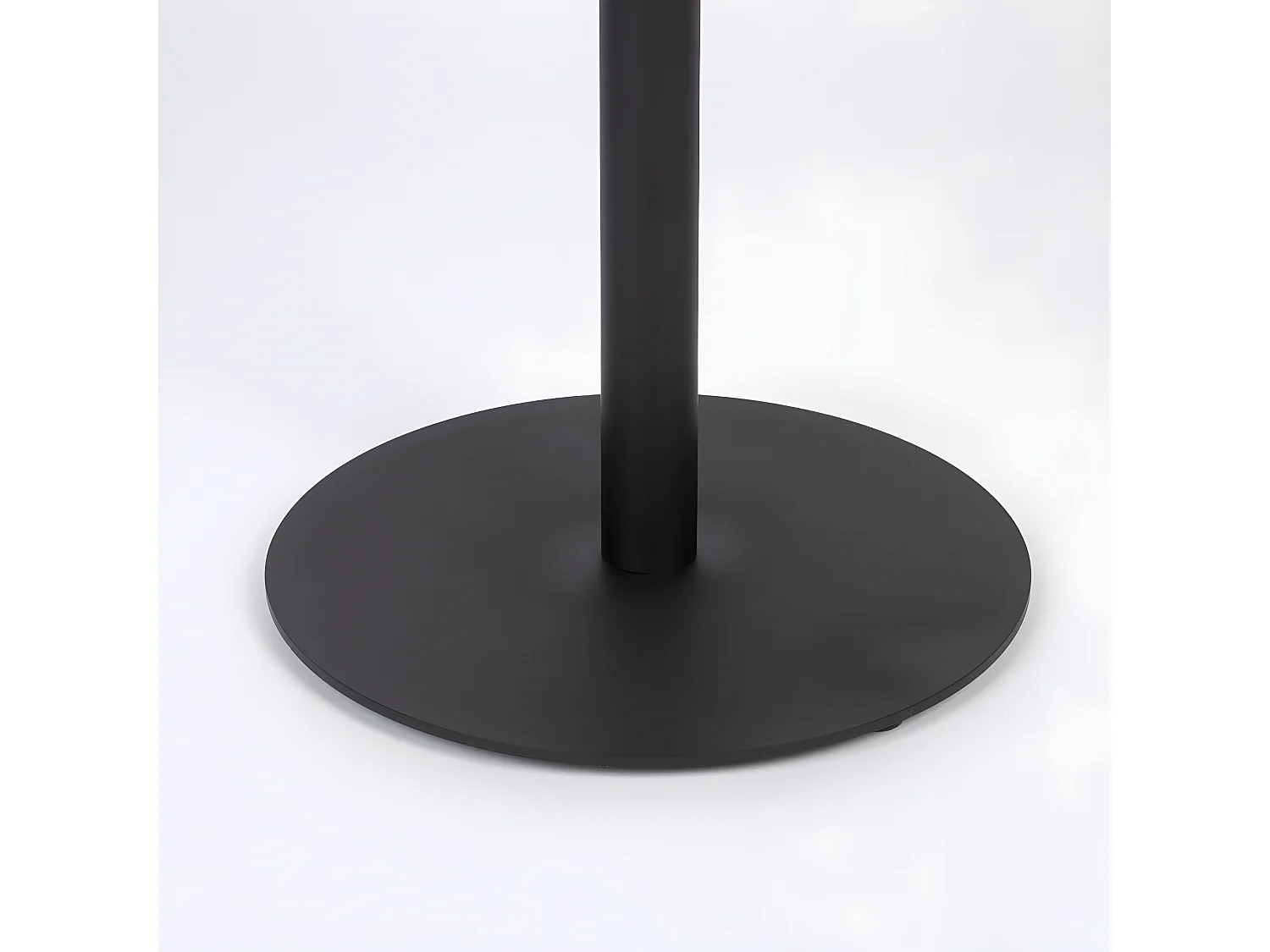 Yuri - Table d'appoint ronde en bois et métal ø45cm - Noir