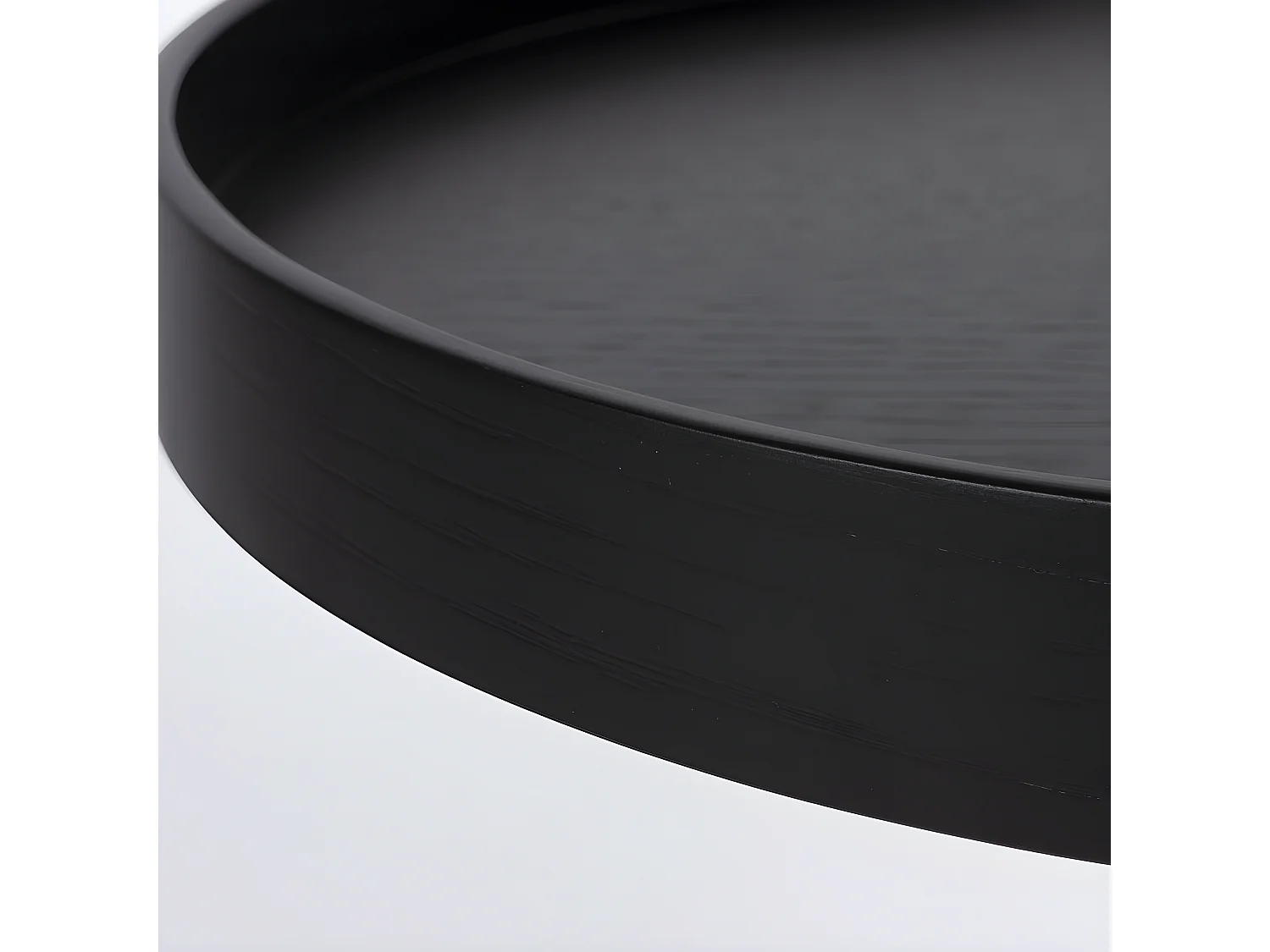 Yuri - Table d'appoint ronde en bois et métal ø45cm - Noir