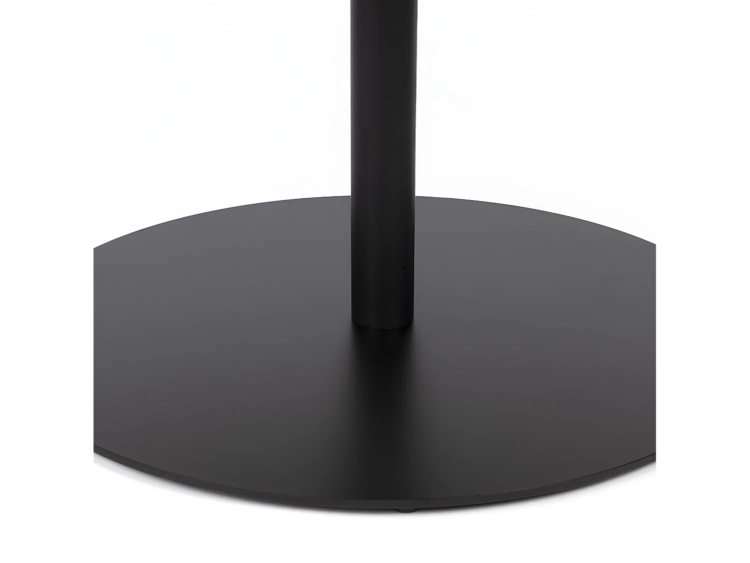 Yuri - Table basse ronde en bois et métal ø70cm - Noir