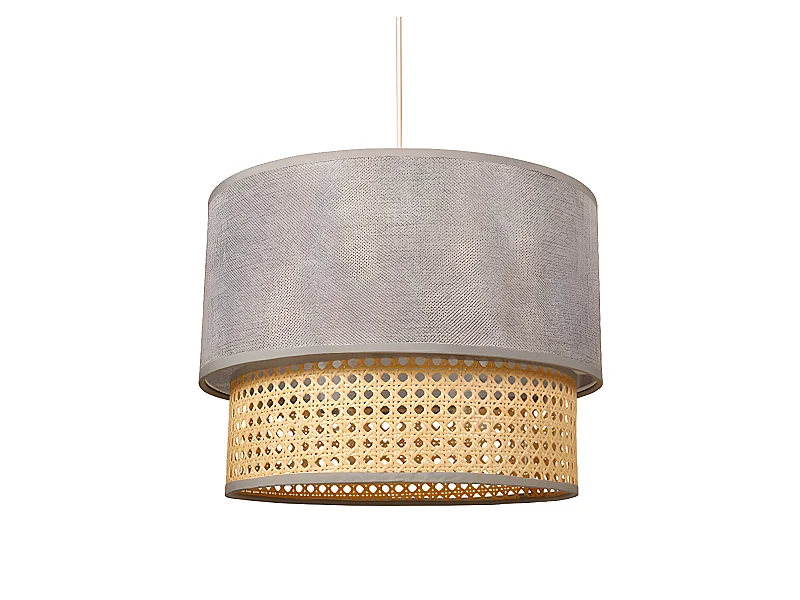 Suspension Gigogne Cannage Et Tissu - Ostaria