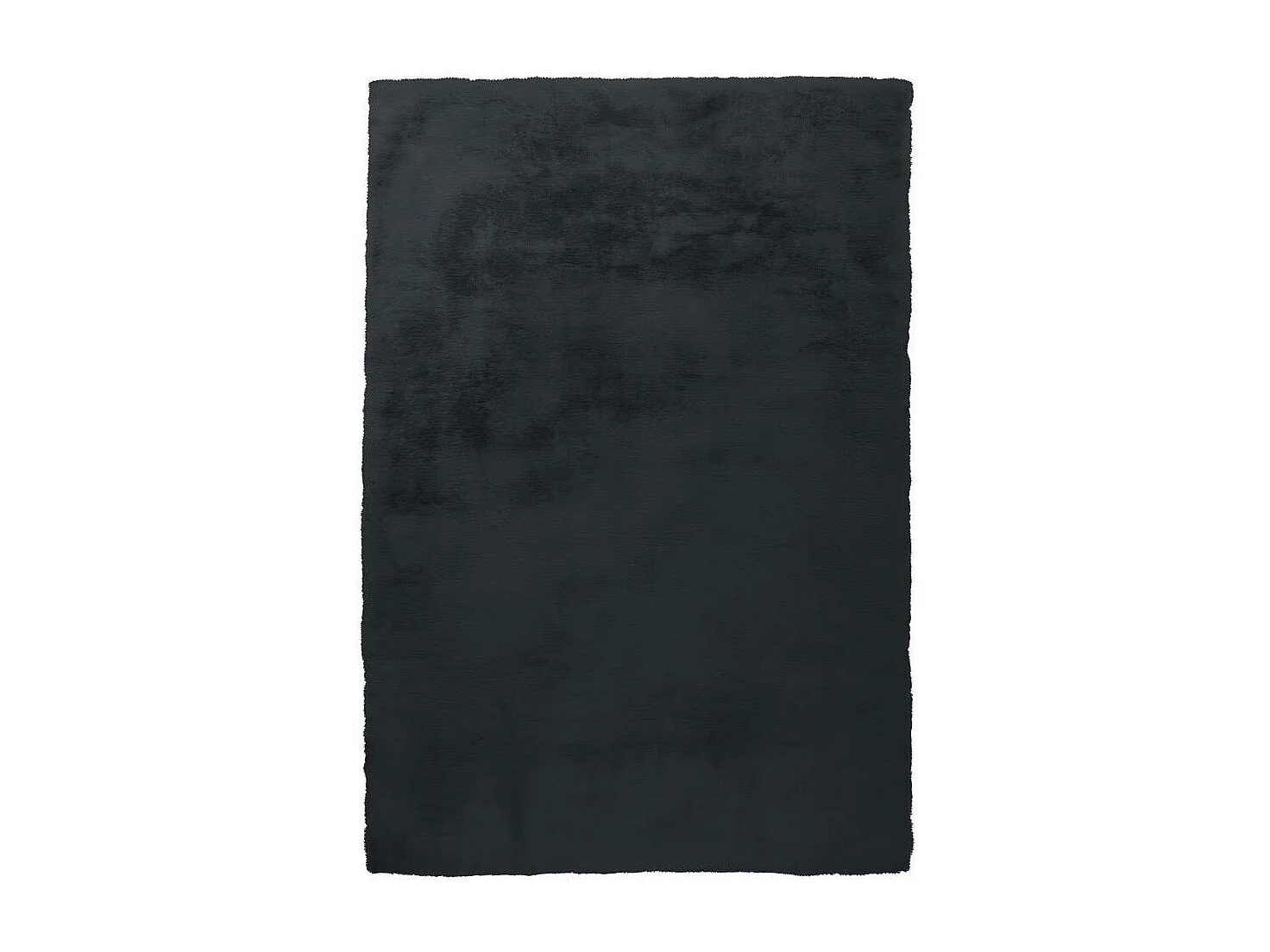 Tapis longs poils shaggy 160x230 rectangle fait à la main anthracite motif uni
