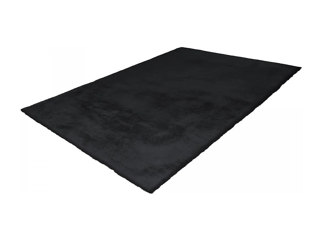 Tapis longs poils shaggy 160x230 rectangle fait à la main anthracite motif uni