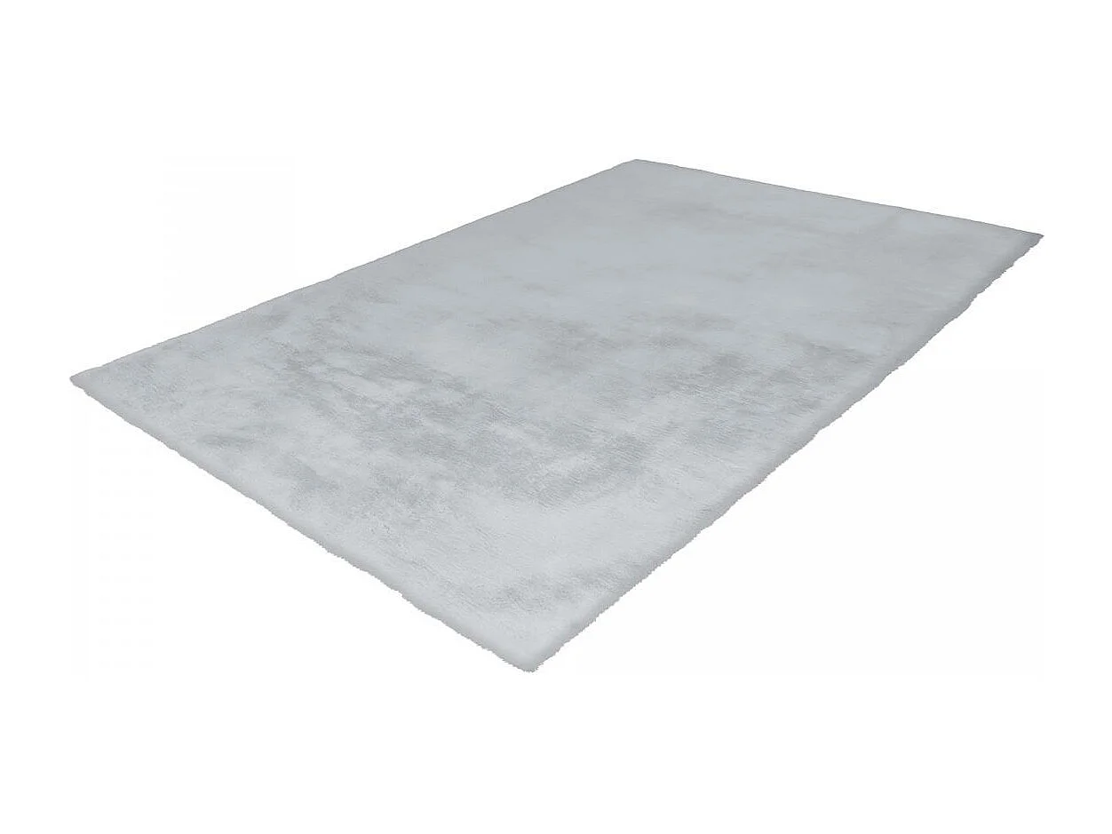 Tapis longs poils shaggy 180x280 rectangle fait à la main gris et bleu
