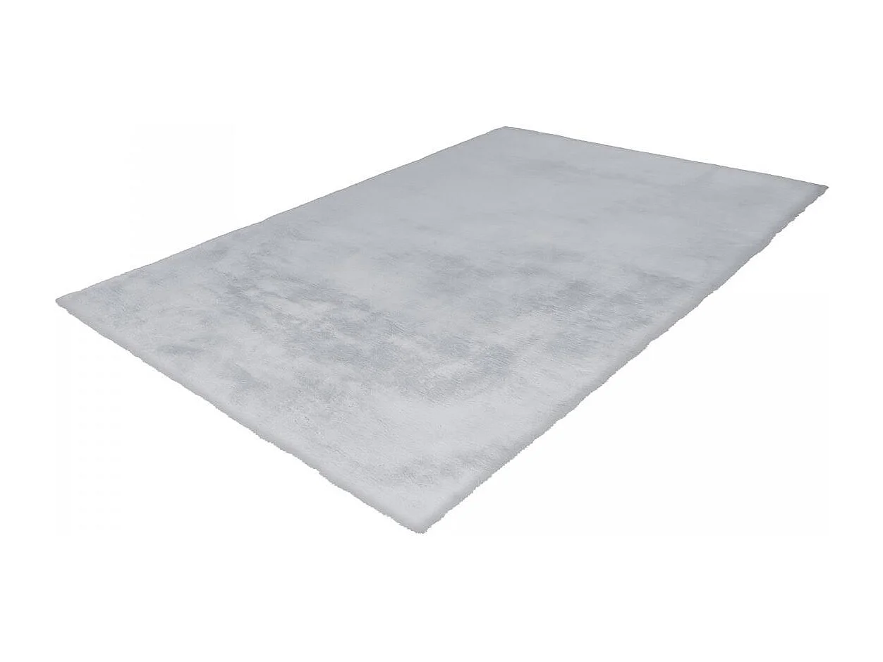 Tapis longs poils shaggy 180x280 rectangle fait à la main gris et bleu