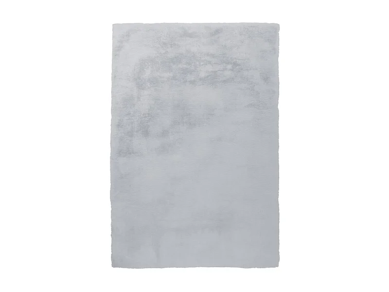 Tapis longs poils shaggy 180x280 rectangle fait à la main gris et bleu