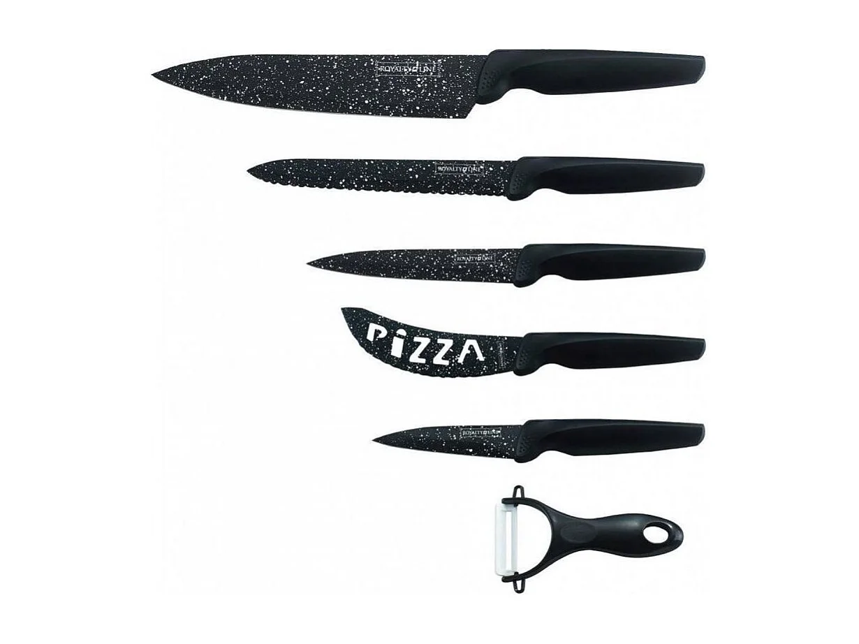 Ensemble de couteaux de qualité - Noir - Lot de 5