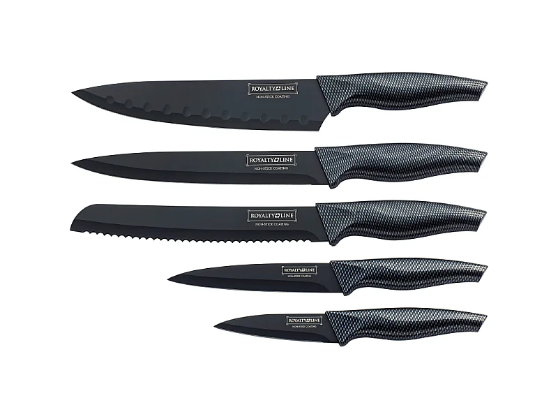 Set hochwertiger Messer - Schwarz - 5-teiliges Set