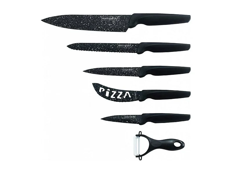 Set hochwertiger Messer - Schwarz - 5-teiliges Set