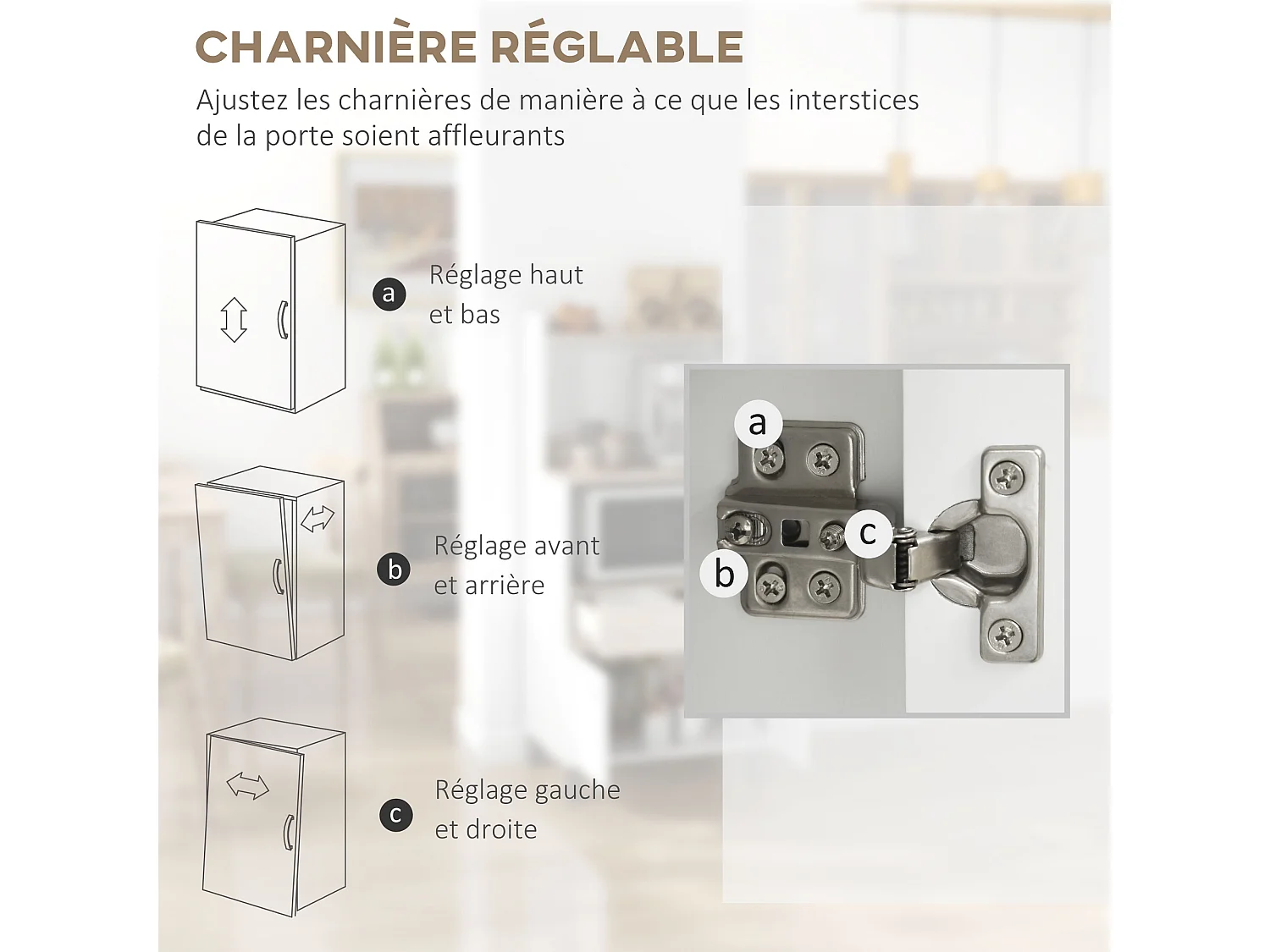Meuble de rangement desserte de cuisine pour micro-ondes avec placard tiroir étagère supérieur 60 x 40 x 131 cm naturel et blanc