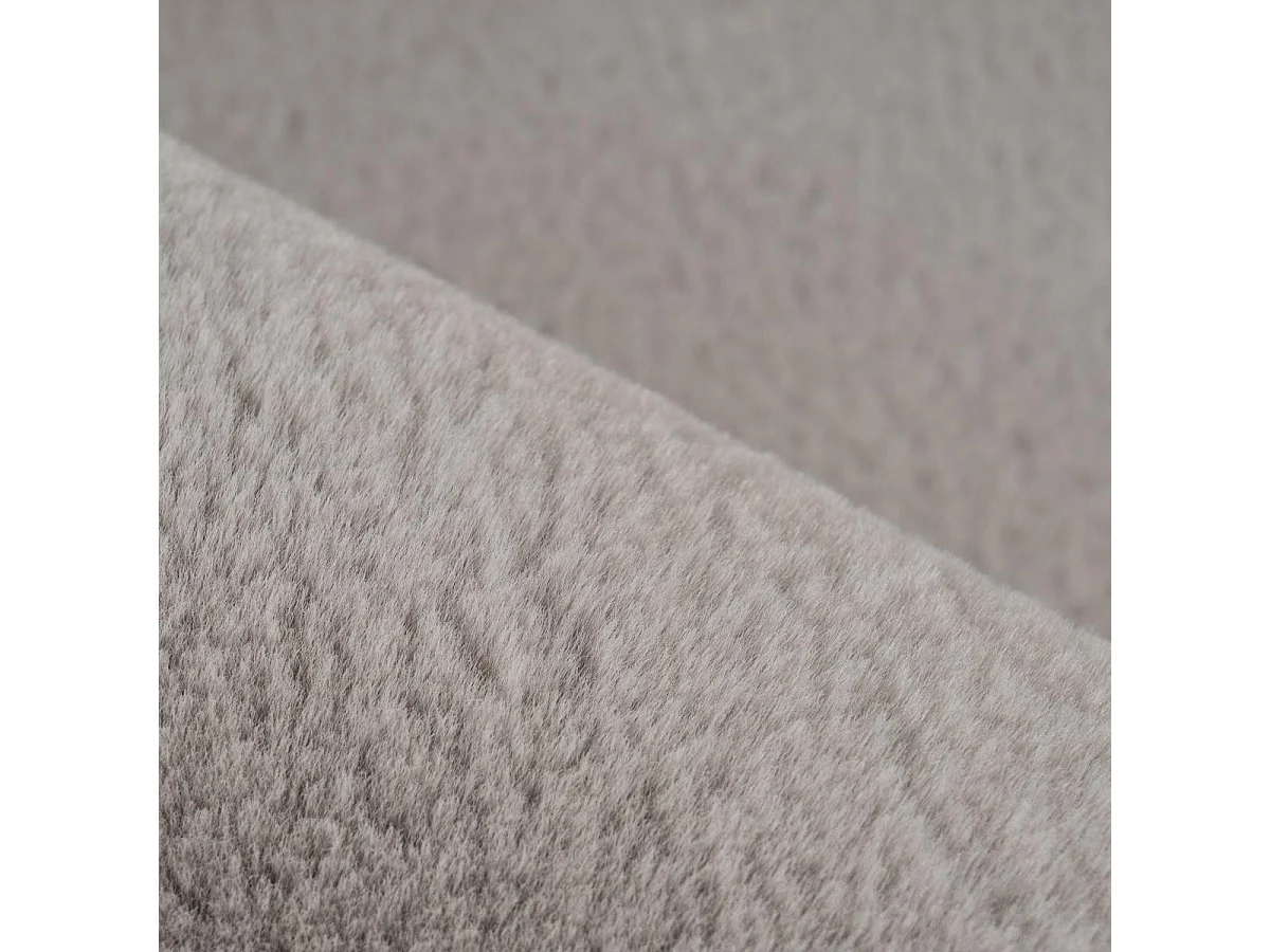 Tapis longs poils shaggy 160x230 rectangle tufté gris motif uni CAREI