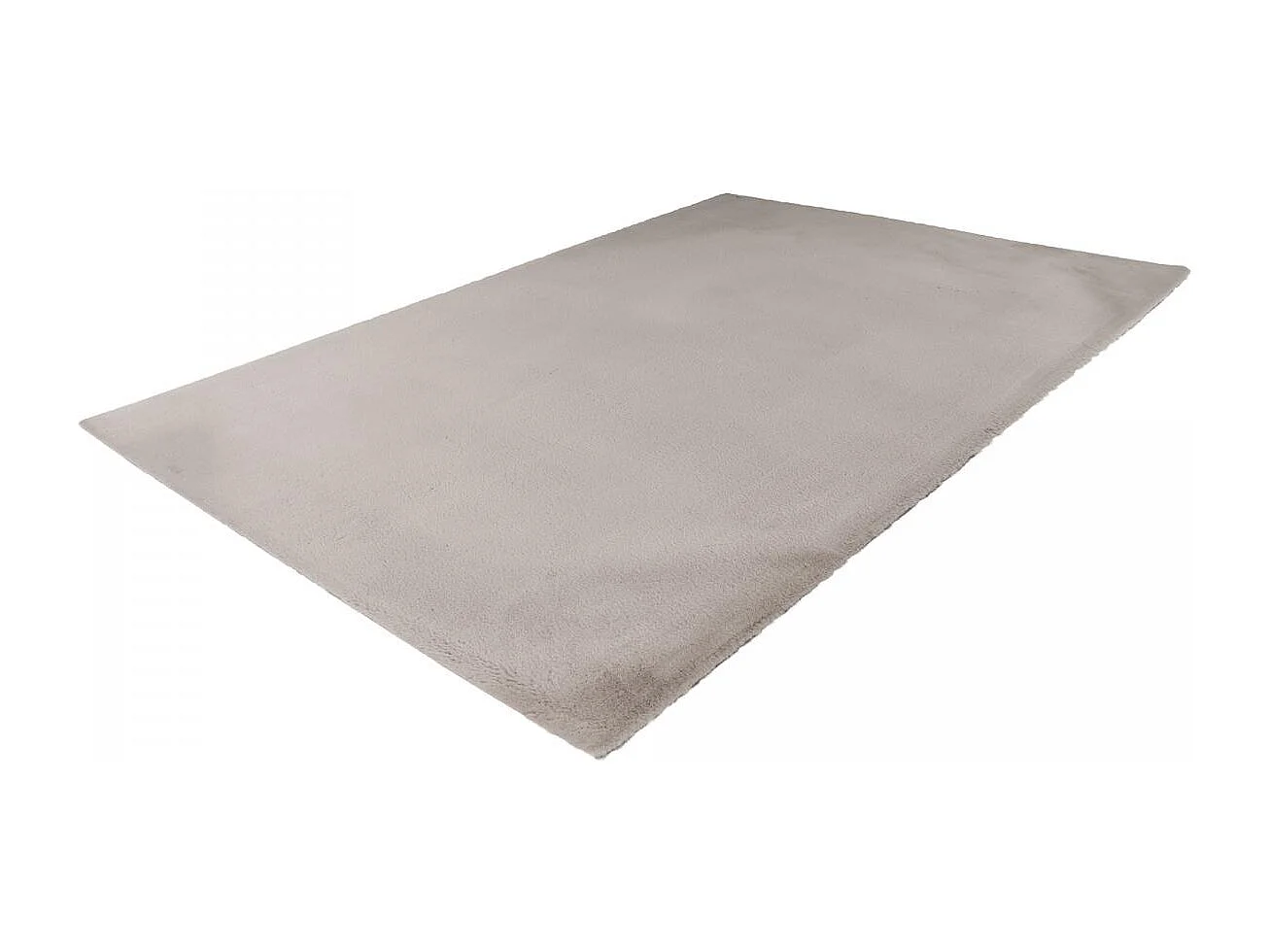 Tapis longs poils shaggy 160x230 rectangle tufté gris motif uni CAREI