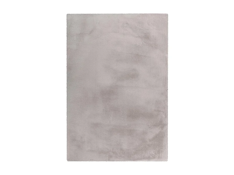 Tapis longs poils shaggy 160x230 rectangle tufté gris motif uni CAREI