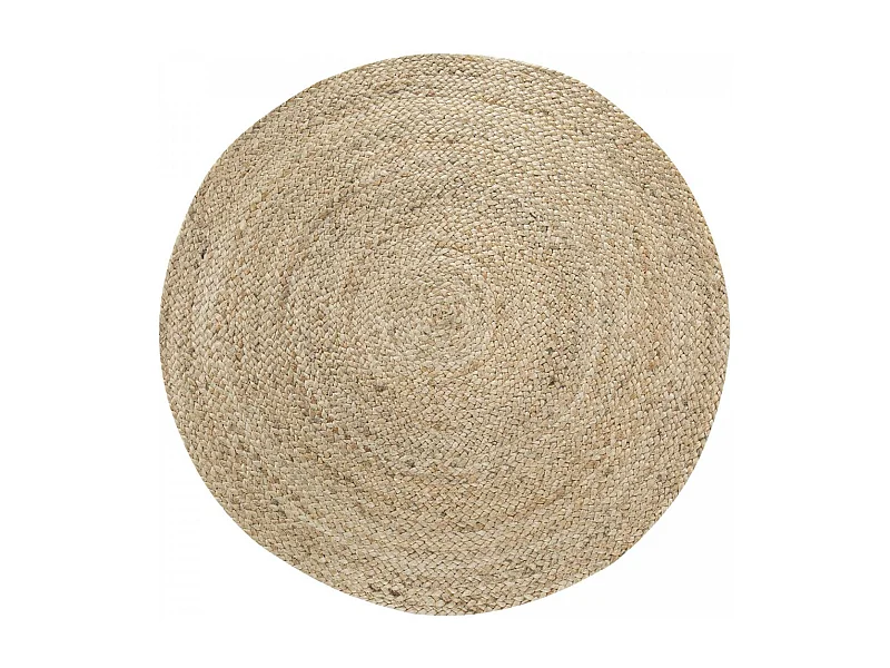 Tapis jute Ø120cm rond tissé or MENDE