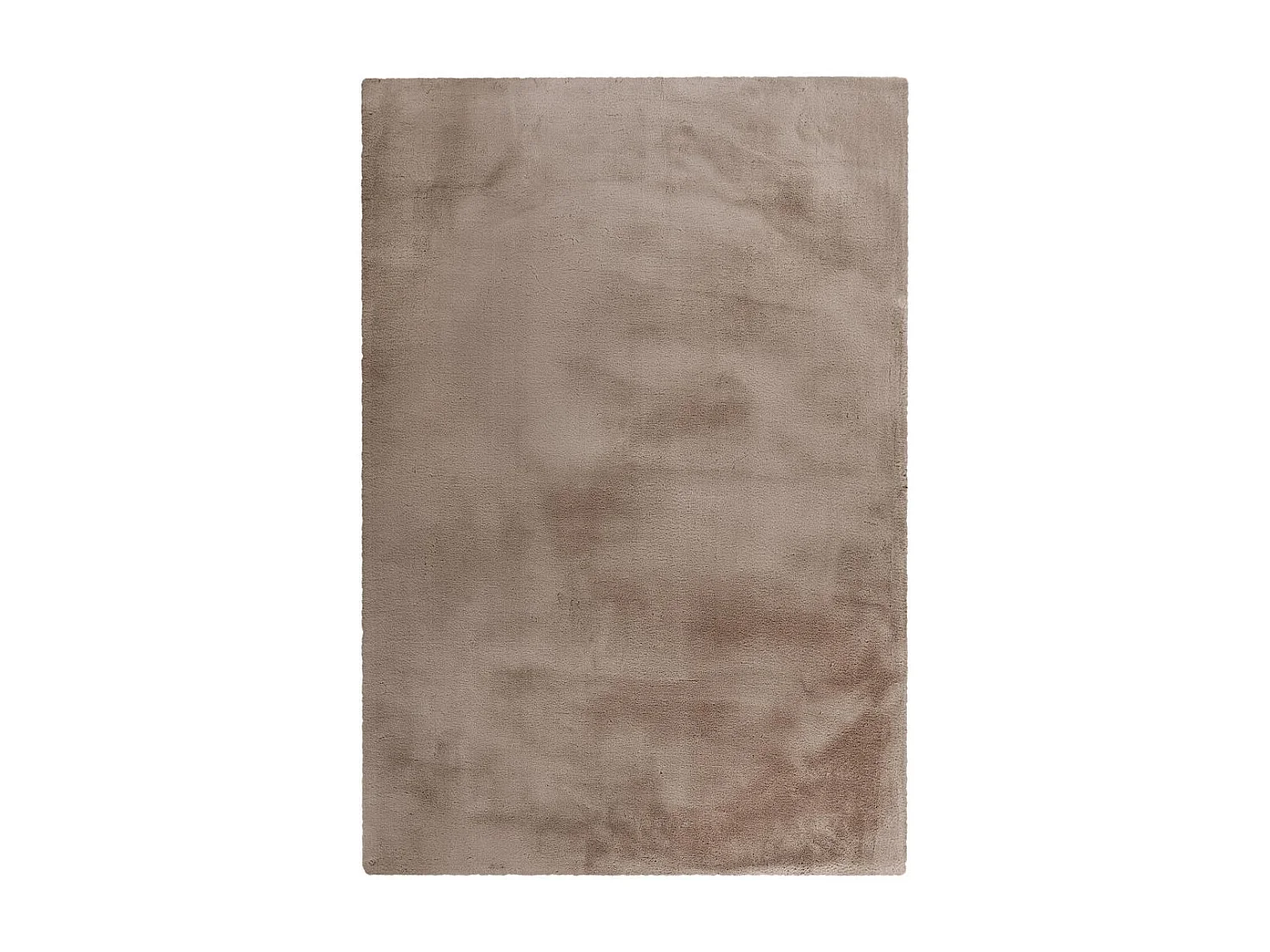 Tapis longs poils shaggy 80x150 rectangle tufté taupe motif uni CAREI