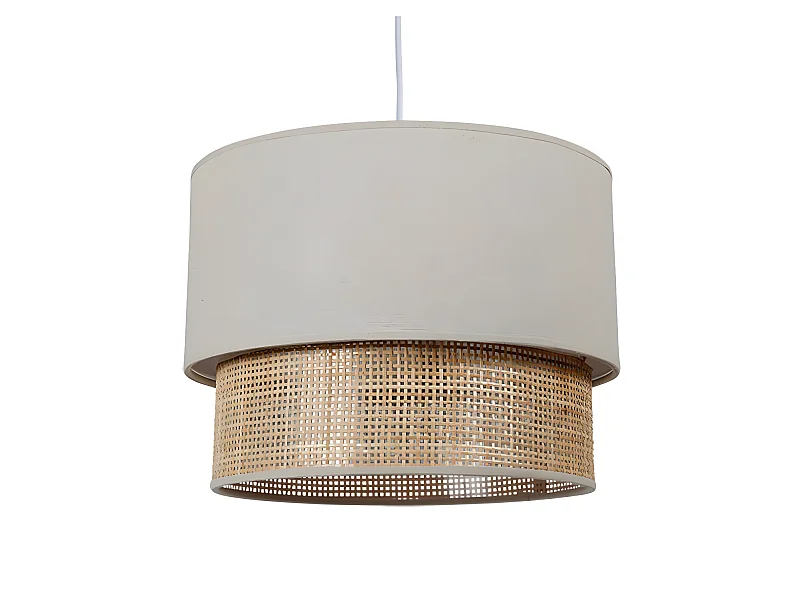 Suspension Gigogne Rotin 2 Abat-Jour - Ostaria