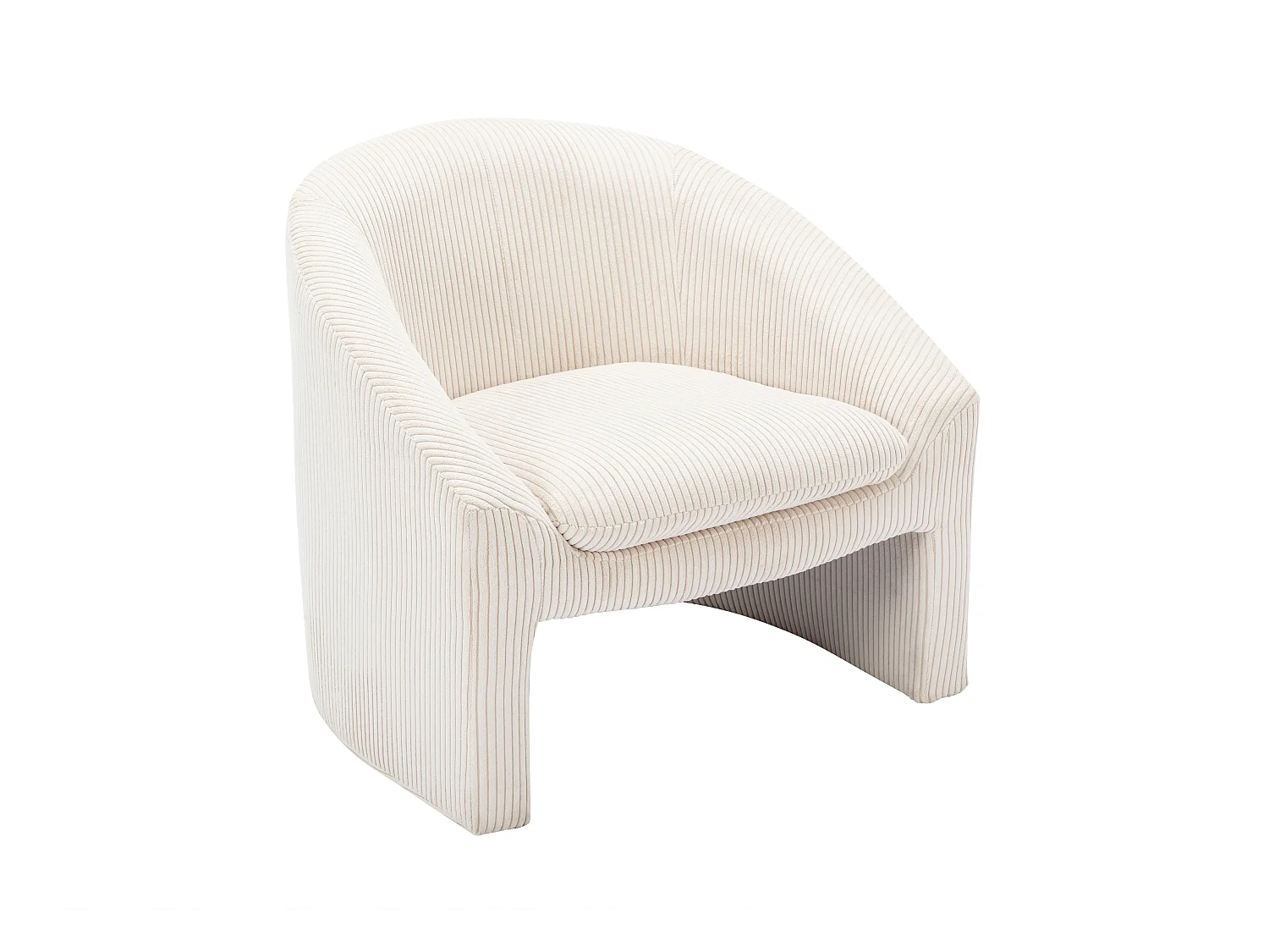 Cremefärgad manchesterfåtölj OSSANA