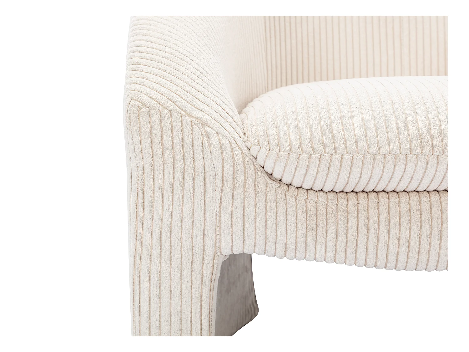 Cremefärgad manchesterfåtölj OSSANA