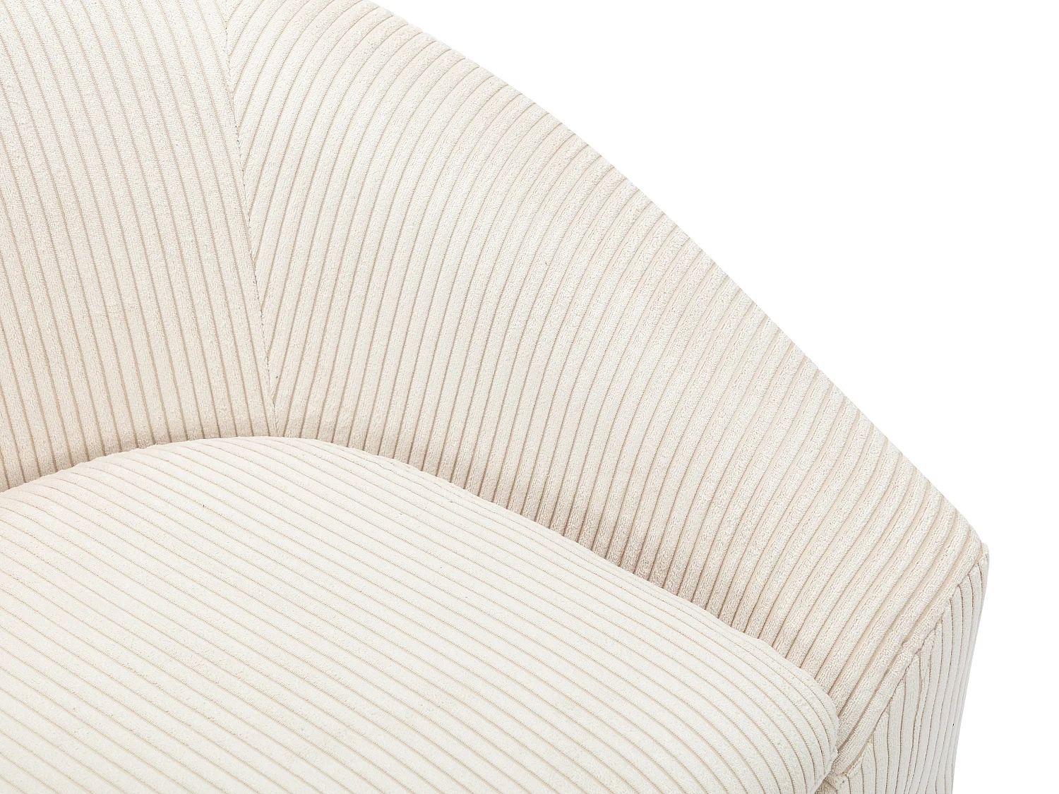 Sofa 2-Sitzer - Cord - Cremefarben - OSSANA