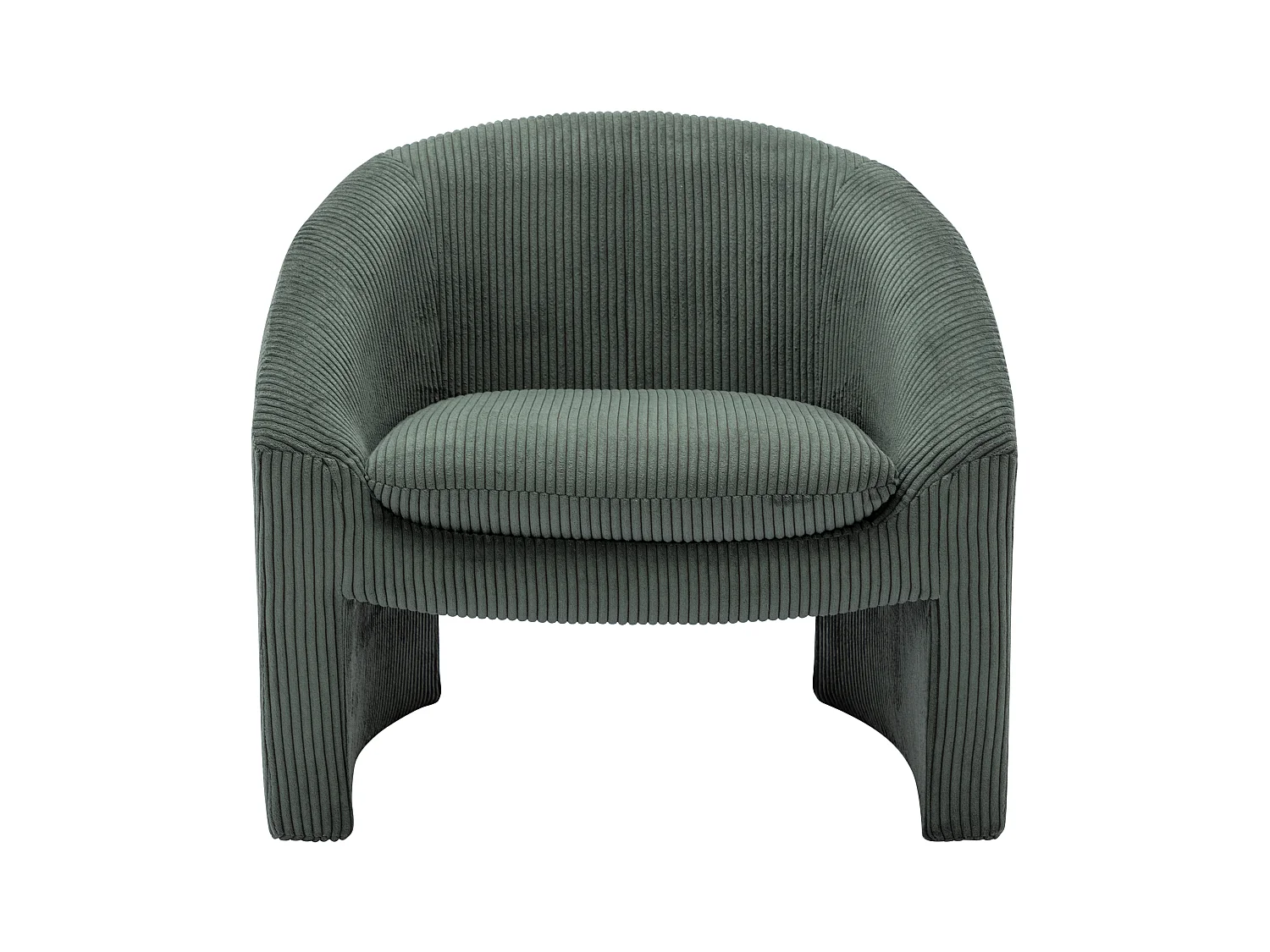 Grøn fløjlsvelorstol i grøn fløjlsstof OSSANA