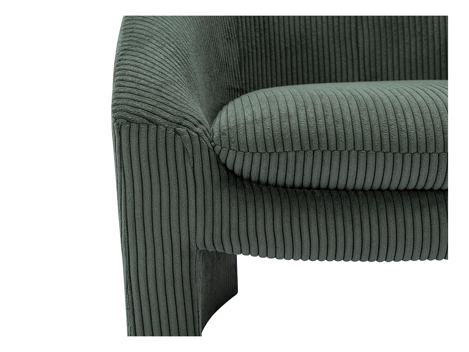 Grøn fløjlsvelorstol i grøn fløjlsstof OSSANA