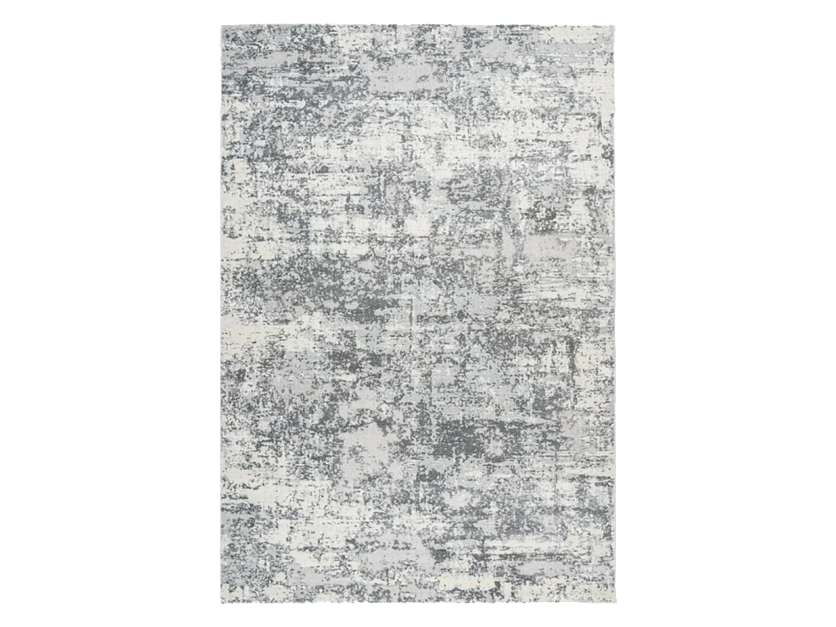 tapis chambre 80x150 tissé gris rectangle motif abstrait BERLO