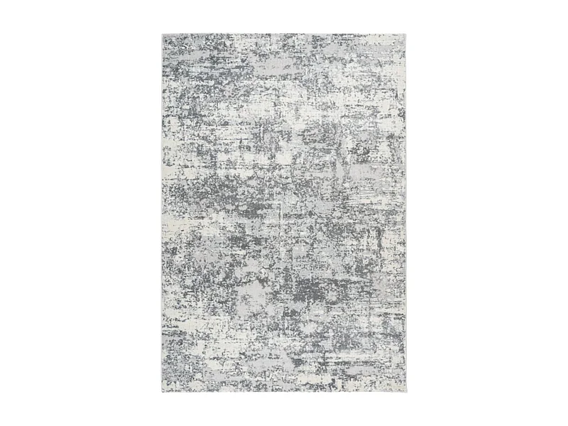 tapis chambre 80x150 tissé gris rectangle motif abstrait BERLO