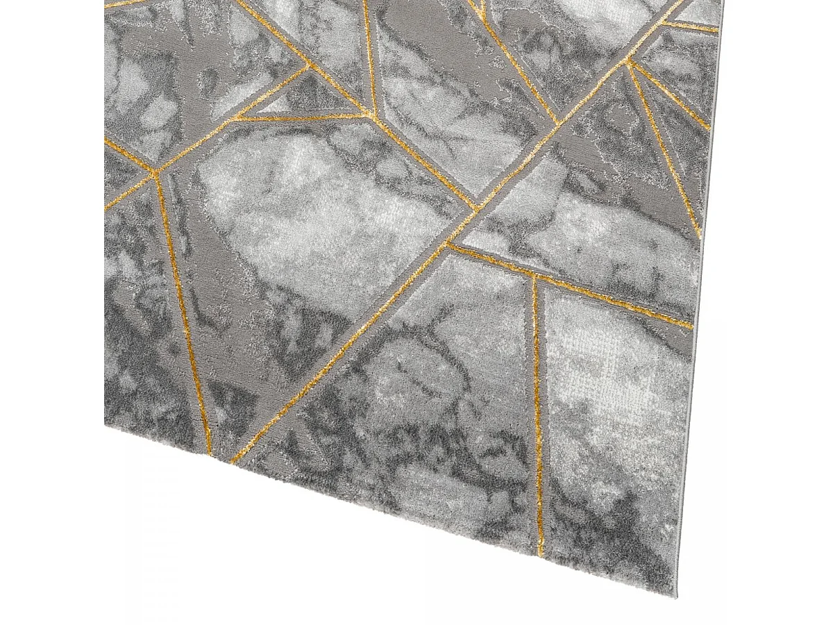 tapis chambre 80x150 tissé or rectangle motif géométrique ERZU