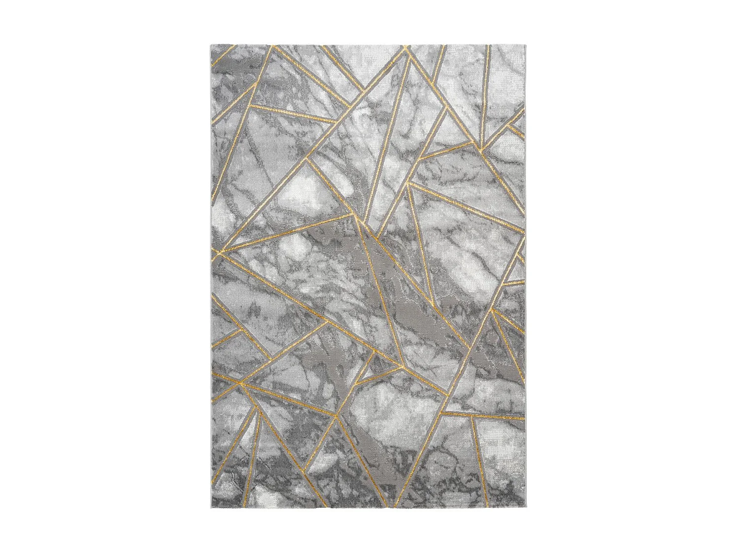 tappeto per camera 80x150 tessuto rettangolo oro disegno geometrico ERZU