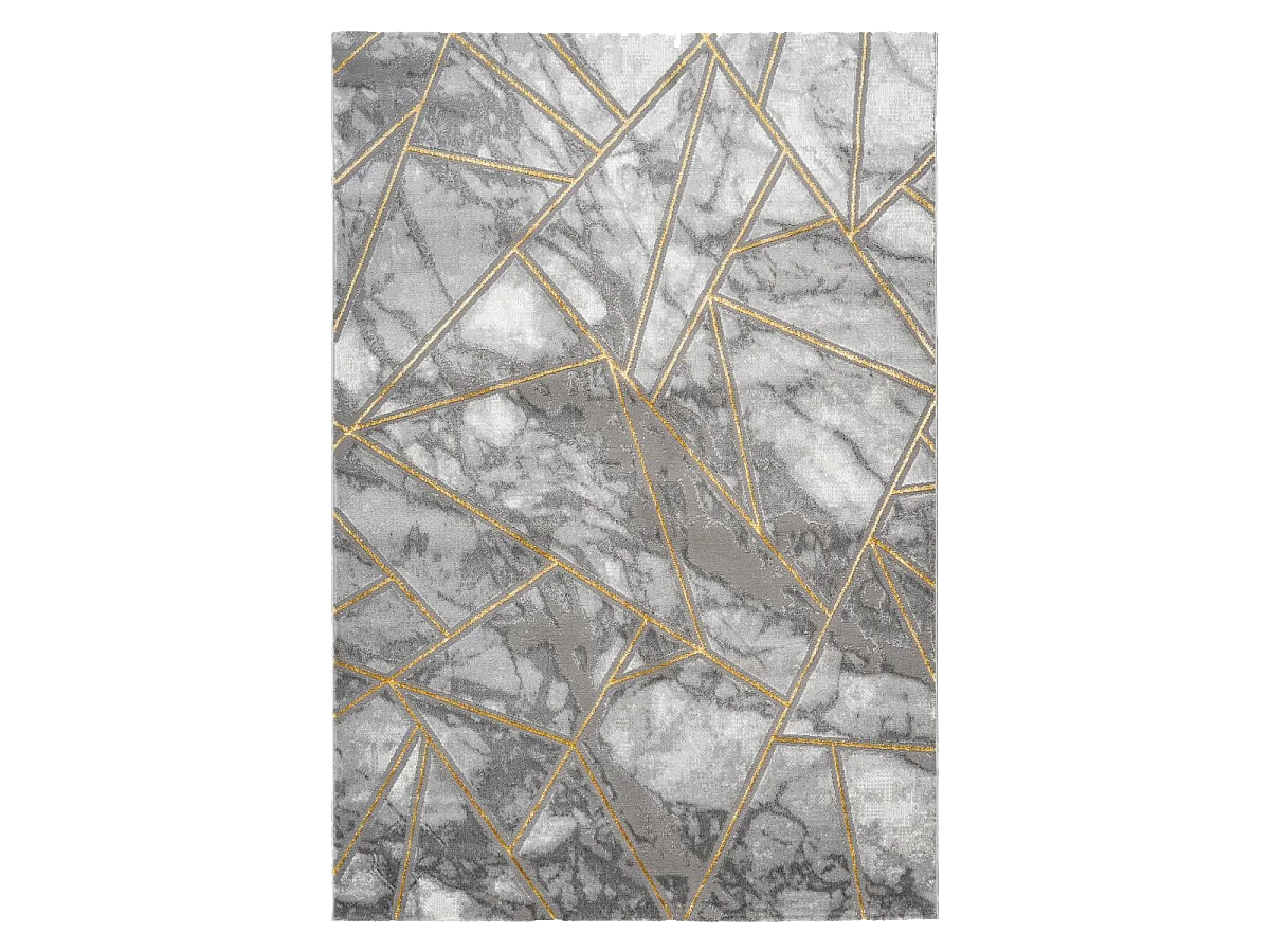 tappeto per camera 80x150 tessuto rettangolo oro disegno geometrico ERZU