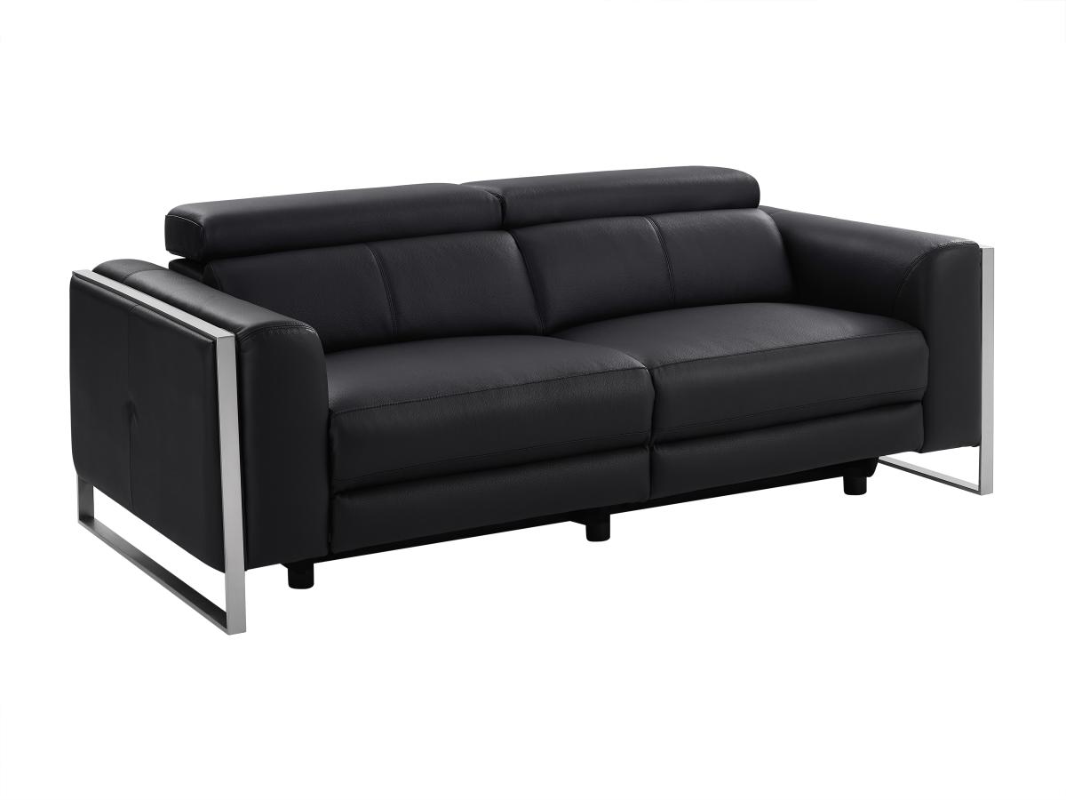 Relaxsofa 3-Sitzer elektrisch - Leder - Schwarz - DAVOLI günstig online kaufen