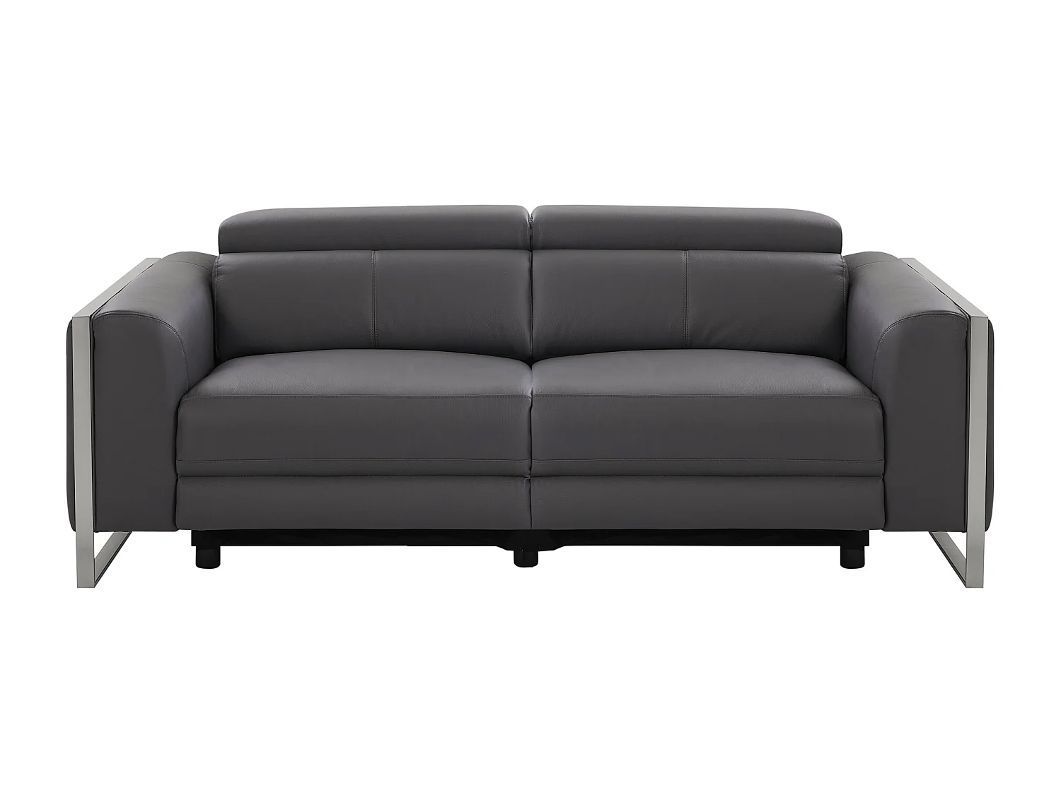 3-sits elektrisk relaxsoffa i antracitgrått läder DAVOLI