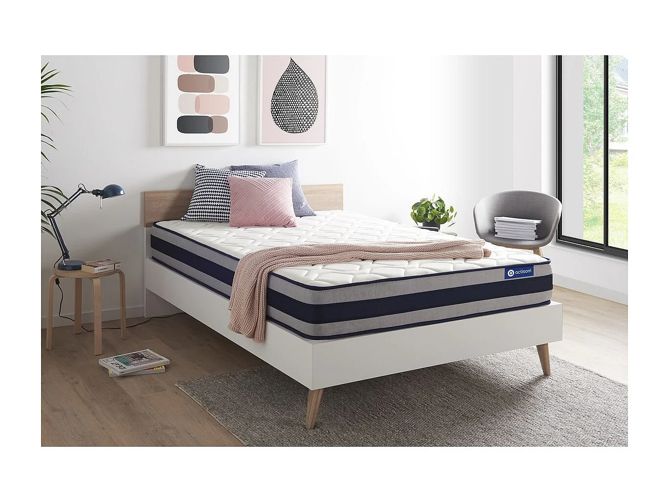 ACTISOM matelas Latex et Mémoire de forme ACTILATEX ERGO 140x200 cm Maxi épaisseur 5zones de confort