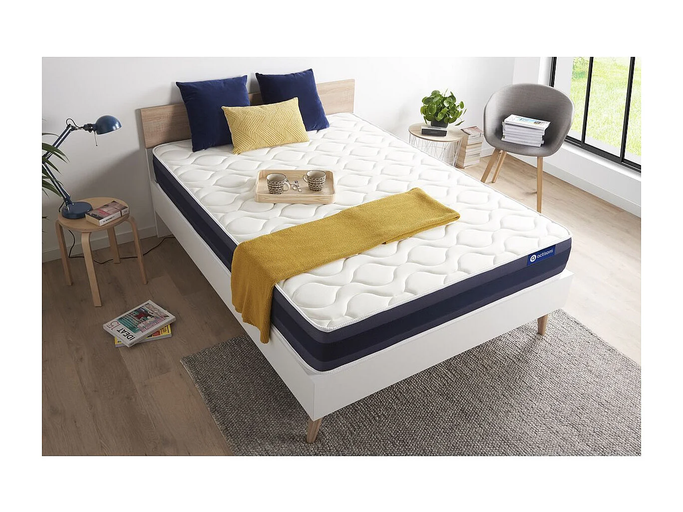 Matelas Latex+Mémoire de forme ACTILATEX MORPHO 90x190 Maxi épaisseur 5zones de confort