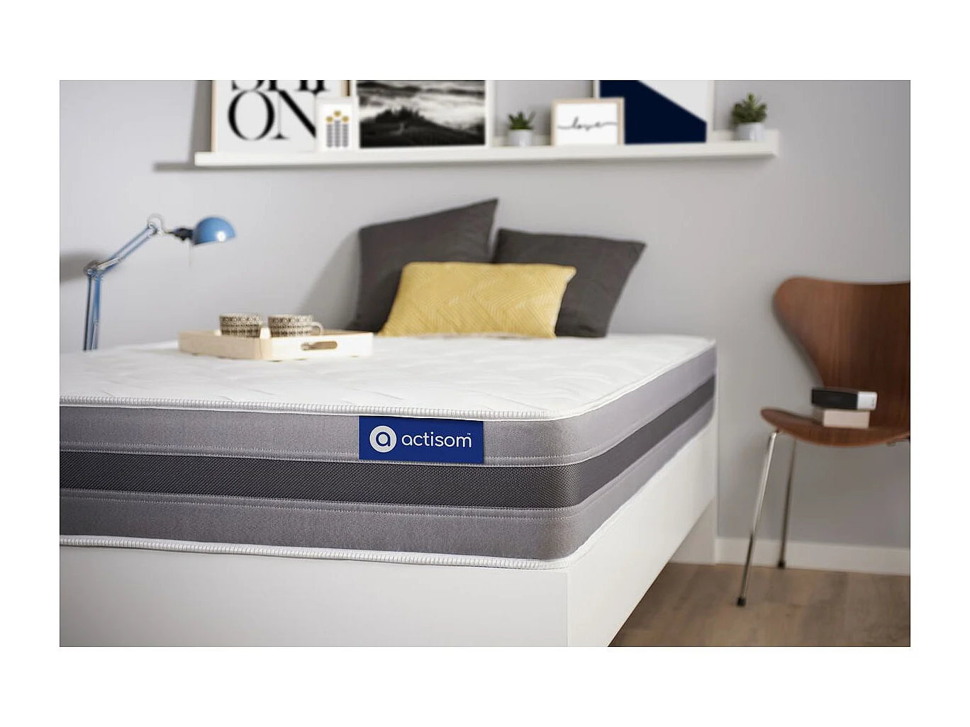 Colchón Actimemo relax 90x200cm, Grosor: 24cm, Espuma viscoelástica, Moderadamente firme, 5 zonas de confort