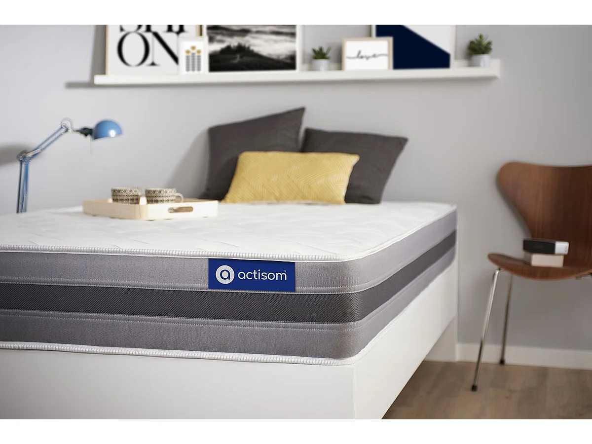 ACTISOM Matelas mémoire de forme 90x200 cm Maxi épaisseur 5zones de confort