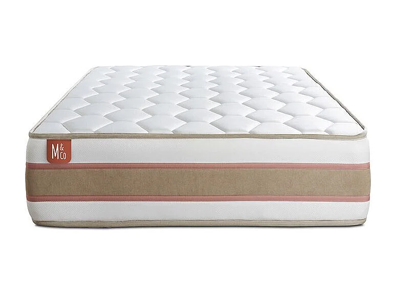 Matelas LE DÉLICAT 90x200cm Ressorts ensachés + Mémoire de forme 5 zones de confort - Ep. 26cm